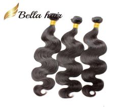 Grade 9A 100 Brazilian Hair Weave 1024 inch Body Wave Human Hair Weaves 3pcslot Natural Black Colour Bundles18104232949893