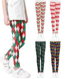 Christmas New Girls plus thick frosted fleece printed leggings tights tight legging trousers pants children designer clothing2650136