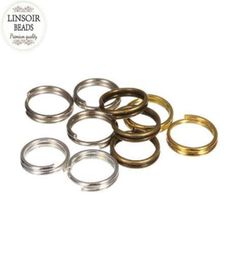 LINSOIR 200pcslot Open Jump Rings Double Loops Gold Colour Split Rings Connectors For Jewellery Making DIY F9063566469