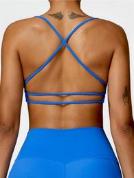 Yoga Outfit Sexy Nude Sport Bra Women Quick Drying Training Clothes Fitness Running Workout Underwear Stretch Push Up Sports Crop Top