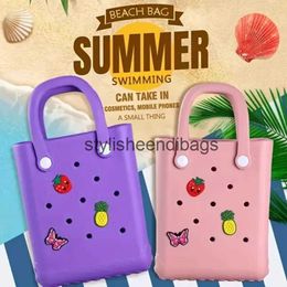 Totes Jibz Bogg Beach Bag EVA Waterproof Female Shoulder Handbag Fashion Crossbody Messenger Cartoon Jibz Tote Bogg Bag Women PureseH24218