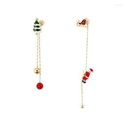 Stud Earrings Christmas Long Tassel For The Elderly Girl Niche Design High-Grade