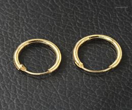 2018 Men Women Smooth Round Circle Earring Small Loop Hoop Earrings Gold Colour Silver Huggie Jewellery Simple Ear Accessories11156583