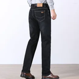 Men's Jeans High Quality Men Business Black Blue Casual Stretch Slim Male Denim Pants Plus Size Trousers For