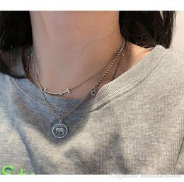 Luxury Jewellery women silver star designer necklaces with elephant hip hop pendant necklaces for girl old fashion chians choker5557617