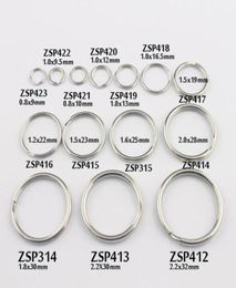 key chain ring 9mm95mm10mm12mm1316532mm split double loop ring stainless steel can Mix DIY jewelry 100pcs500pcslot ZSP481468923582995