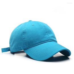 Ball Caps Korean Version Of Washed Cotton Cap With Curved Brim Men's Casual Women's Sun-proof Baseball