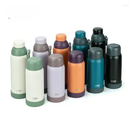 Water Bottles Double Lid Outdoor Portable Sports Bottle With Anti Drop Capacity 304 Stainless Steel Insulated Cup