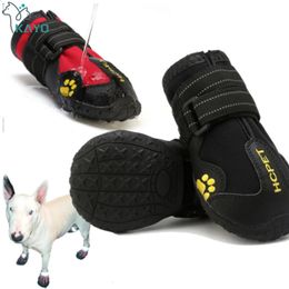 Dog Boots Waterproof Shoes Booties with Reflective Rugged AntiSlip Sole and SkidProof Outdoor Large 4Pcs y240119