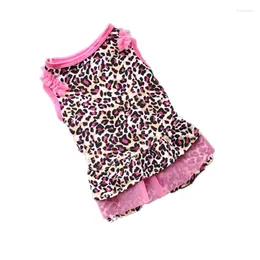 Dog Apparel Leopard Dress Pink Pet Clothes Cute Clothings Dogs Super Small Clothing Chihuahua Print Spring Summer Boy Girl Ropa Perro
