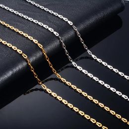 Chains Stainless Steel Link Chain Long Necklace For Women Men Gold/Silver Colour Choker Matal Jewellery Making Accessories On Neck Collar