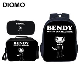 Diomo Bendy And The Ink Machine School Bags For Teenage Girls Boys Backpack Set Male Feminina Laptop Chilren Bagpack Large Cute J11678377