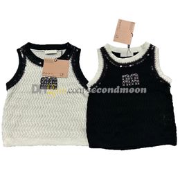 Women Sleeveless Tanks Top Rhinestone Letter Sport Tops Contrast Colour Yoga T Shirt Woman Vest