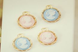 Fashion Jewelry 10pcs 15 10mm Oval Gold Color Beauty Head Lady Cameo Charms For DIY Bracelet Jewelry Finding hand made7747827