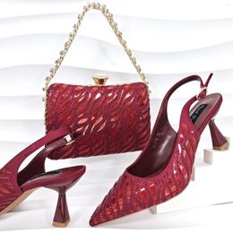 Dress Shoes Doershow Beautiful Italian With Matching Bags African Women And Set For Prom Party Summer Sandal! HGY1-25
