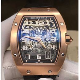 RM Wrist Watch Racing Machine Richards Milles RM67-01 Men's Series RM6701 Rose Gold Limited Edition Automatic Chaining Ultra Thin Wrist Watch