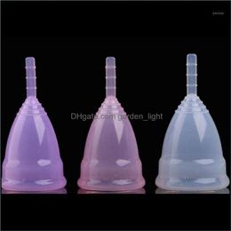 Storage Housekeeping Organisation Home Gardenstorage Bottles & Jars Jetting 1Pc Menstrual Period Cup Sile Soft Rubber Women Health296j