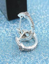 2018 New 100 S925 Sterling Silver European Style Jewelry ALLURING HEARTS HOOP Earrings with Women Jewelry29961502255567