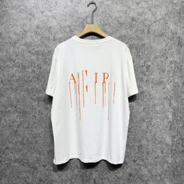 Men's T Shirts Men's Summer T-shirt Graffiti Letter Printing Short Sleeve High Street Style Casual Loose Shirt Men Women Cotton Top