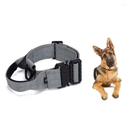 Dog Collars Military Nylon Tactical Collar Reflective Material Adjustable Harnesses With Alloy Buckle Pet Leash Walking Training