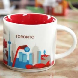 Caneca de cerâmica com capacidade de 14 onças Toronto City Starbucks City Mug American Cities Coffee Mug2406