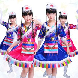 Stage Wear Children Of Tibetan Dance Costumes Mongolia Children's Clothing Sleeves Girls Costume Water Sleeve