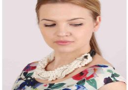 Multiple Layer String Faux Choker Statement Beaded Necklaces Fashion Pearl Necklace Jewelry Christmas Gift3716776