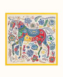 2024 Brand Fashion Scarves h Shawl Cashmere Double Sided Print Silk Scarf Luxury Spring Winter Large Thick Wool Pashmina Shawls Square Stole Horse Pattern 140cm 10a
