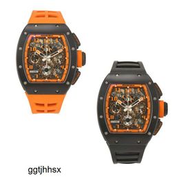 RM Wrist Watch Tourbillon Watch Richardmillle Wristwatch RM011-FM Men's Series Ceramic Automatic Mechanical Men's Watch RM011 CA-TZP/4419
