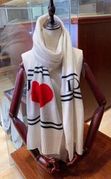 Brand scarf soft cashmere knitting love pattern black and white scarfs luxury scarves2819389