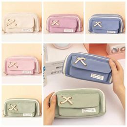 Cosmetic Pouch Desktop Storage Pencil Holder Large Capacity Stationery Bag INS Style Multi-layer