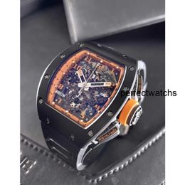 RM Wrist Watch Orologio Uomo Richardmillh Wristwatch RM011-FM Men's Series Ceramic Automatic Mechanical Men's Watch RM011 CA-TZP/4419