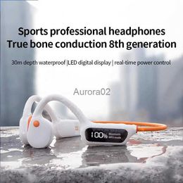 Cell Phone Earphones New X10 Bone Conduction Bluetooth Headset Digital Display Swimming Waterproof to a Depth of 30 Metres Built-in32G YQ240219