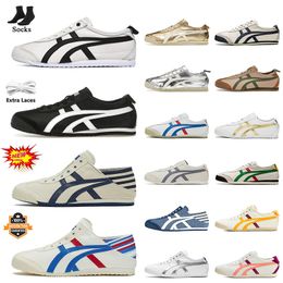 Top Fashion Designer Tigers Mexico 66 Casual Shoes Women Mens Leather Silver Birch Green Red Yellow White Black Low Canvas Trainers Jogging Sports Sneakers Runners