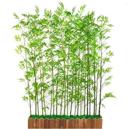 Decorative Flowers 50 Pcs Artificial Bushes Outdoors Small Bamboo Leaves Office Hawaiian Table Decorations
