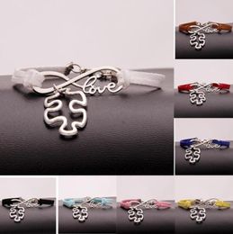 10pcslot Infinity Love 8 Autism Puzzle pendant Bracelet Charm Pendant WomenMen Simple BraceletsBangles Jewellery Gift A14725802177213904