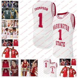 Custom Washington State Cougars Basketball Jersey Reuben Chinyelu Joseph Yesufu Andrej Jakimovski Justin Powell Kymany Houinsou Ben Olesen Myles Rice WSU Jersey