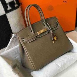 Designer Handbags Bags Tote Tlogo Leather Size 25 30 35 Elepant Grey Platinum Gold Buckle Silver Have Logo