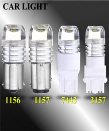 10X 7443 3157 1157 ba15d Car Bulbs Brake Light White LED 1156 turn signal lamp rear 5630SMD7527813