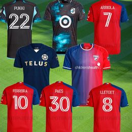 2024 FC D a l l as soccer jerseys Minnesota United Vancouver 15 Whitecaps LLETGET 8 PAES 30 FERREIRA 10 ARRIOLA 7 MLS jersey football shirts BOXALL LOD PUKKI HLONGWANE