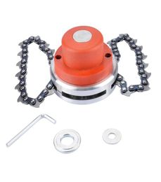 Garden nylon grass Trimmer head w manganese link chain for most all strimmer brush cutter grass clipper string slashing head9334882