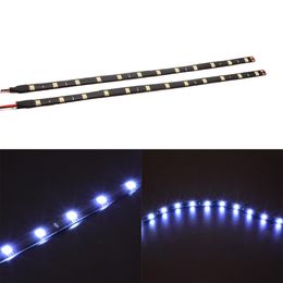 10pcs 30cm LED Strip Light 5050 15LED Flexible LED Strip Light Waterproof DIY Car Decor White DC 12V Decoration Lamp2033346