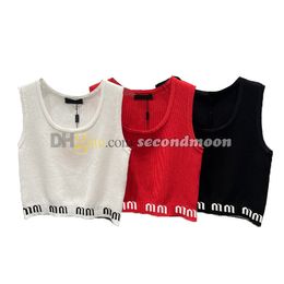 U Neck Sport Top Women Letters Jacquard Tanks Summer Gym Fitness Tops Quick Drying Yoga Tee