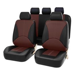 9Pcs Full Set PU Leather Car Seat Covers Front Rear Fit For Interior Accessories9498547