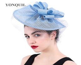 Hair fascinators hat derby royal big headwear veils with loops hair accessories on hair clips for women ladies wedding headdress S8387311