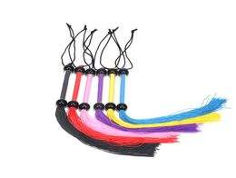 Newest Arrival Fashion Rubber Flogger Whip With Acrylic Handle Sex Spanking silicone Whips Sex Games Toys For Adult erotic toys6532273