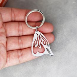 Keychains Nedar Cute Butterfly Wing Keychain Gift Stainless Steel Insect Geometric Keyrings Holder Bag Pendant Accessories Key Chain