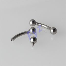 16G 14G G23 Eyebrow Piercings Internally Threaded Curved Banana Rings Helix Earring Trags Nipple Jewelry 240127