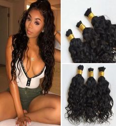 Brazilian Wet and Wavy Human Hair Bulk For Braiding water Wave No Weft Hair Weaving Braids7588933