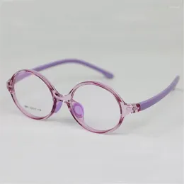 Sunglasses Frames Ultralight TR Round Children Eyeglasses Frame Cute Transparent Design Boy Girl Farsighted Optical Decorative Glasses C024